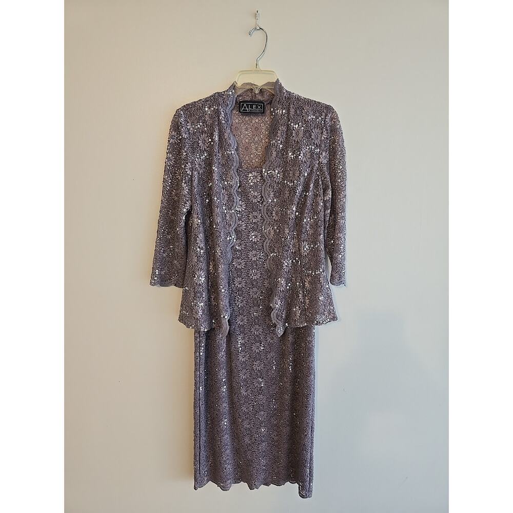 Woman’s Dress Evening Gown With Jacket By Alex Evenings Size 8 - Only Worn Once!